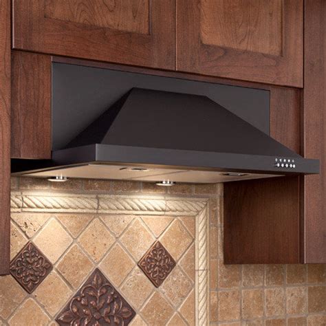 black stainless steel under cabinet vent hood|range hood 36 inch black.